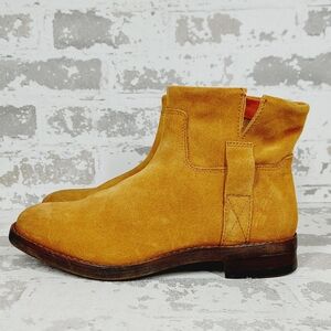 New Franco Sarto Womens Malina Whiskey Suede Ankle Boots Bootie E920